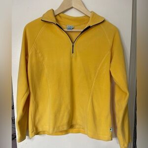 L.L. Bean Yellow Half-Zip Sweater